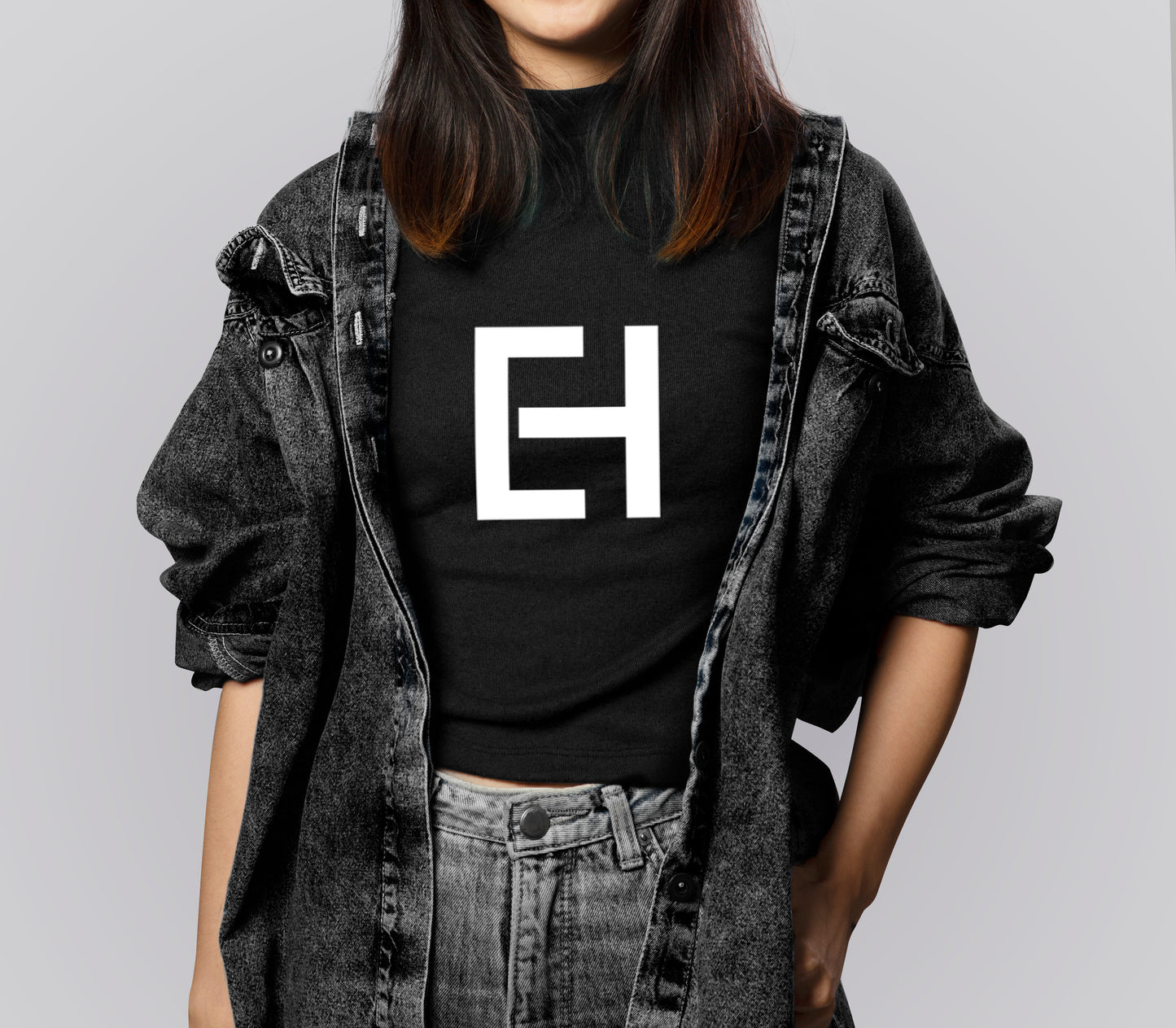 Expensive Habbitz “EH” Black Cotton Women's Tee
