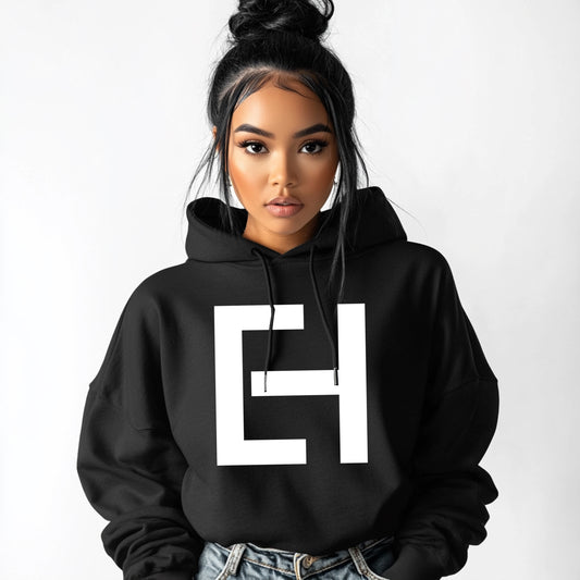 Expensive Habbitz “EH” Black Cotton Women's Hoodie
